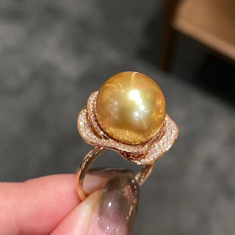 Anello Aperto Elegante Fiore di Zircone - Gioiello di Alta Gamma, Versatile per l'Indice per un Look Semplice e alla Moda