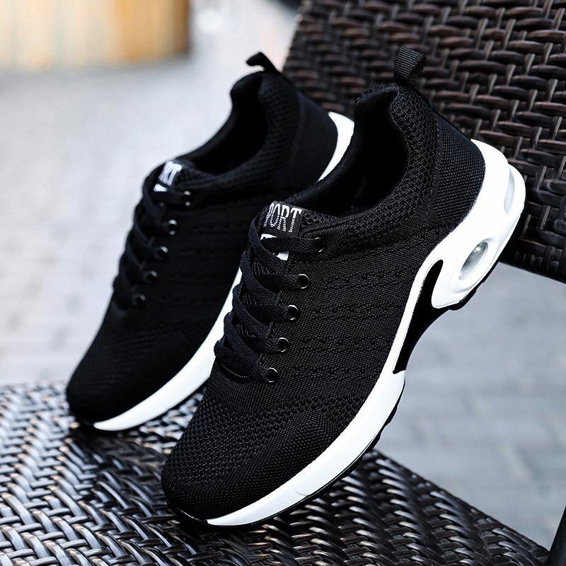 

Мужские повседневные кроссовки Breath Lightweight Sneakers Outdoor Mesh Black Running Shoes Jogging Tenis Walking Zapatillas De Deporte 45 чёрный