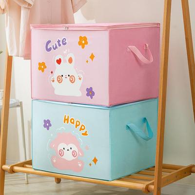 Waterproof Cartoon Cotton Quilt Storage Bag - Large Capacity Wardrobe & Dorm Organizer