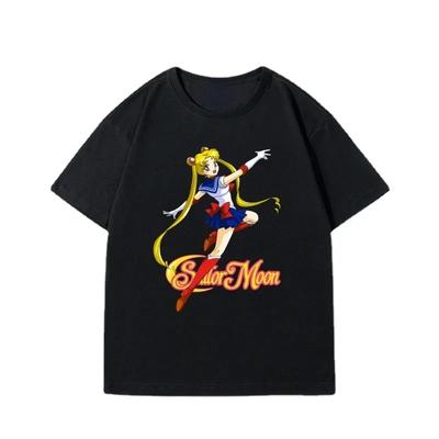 Japan Kawaii Sailor Moon 90s Anime Cotton Tshirt Cute Cartoon Moon Fans Gift Tops Summer Casual Hipster Clothes Streetwear Tee