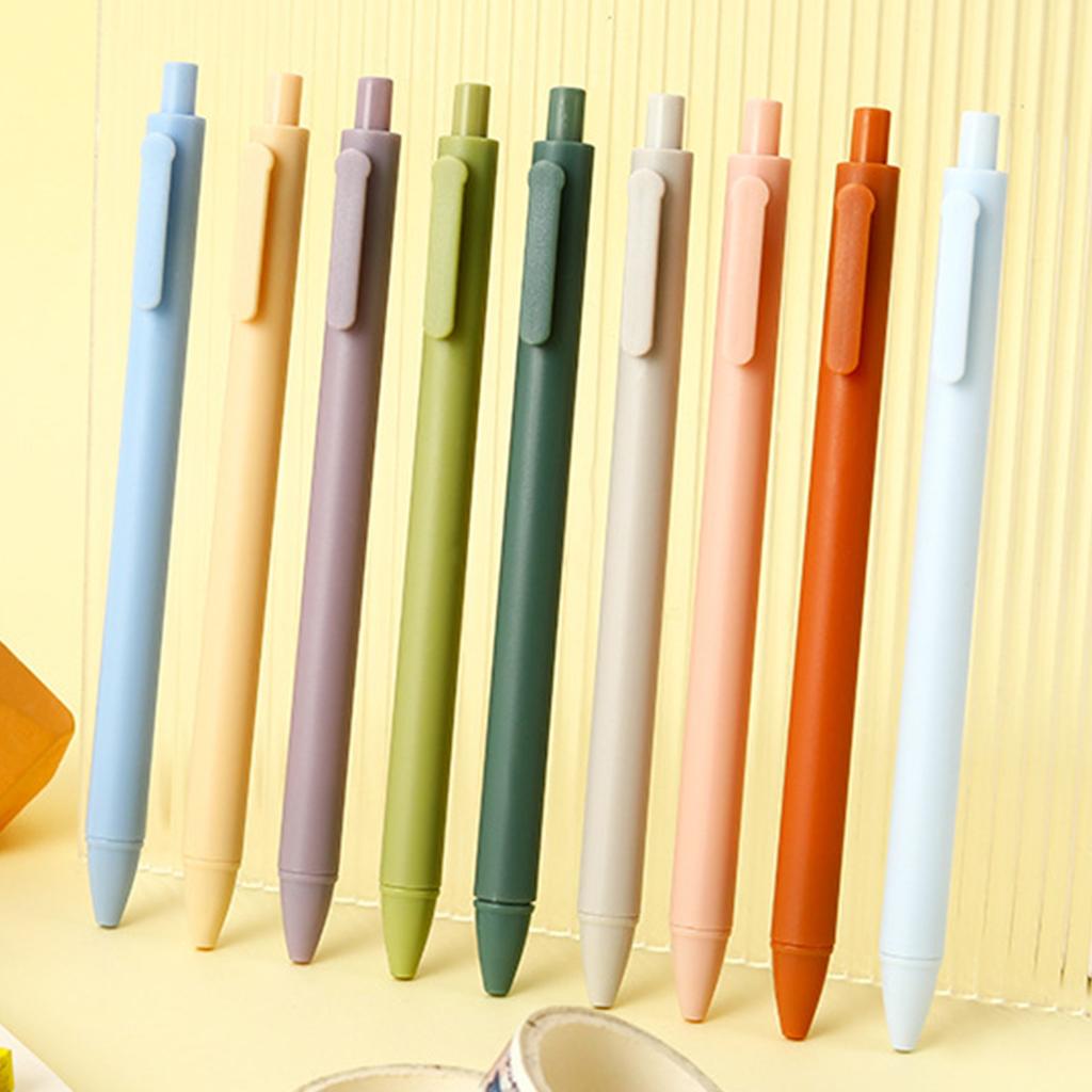 Gelové pero pro děti, studenty, dospělé, černé inkoust, střední hrot, stiskací, zatahovací, hladce píšící pero pro