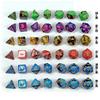 Polyhedral Dice 42 7 6 for Mythic Tabletop and Card Includes Storage Bag Set, Dice, Sizes, Acrylic, Colors, D20, D12, D10, D8, D6, D4, Role-Playing,