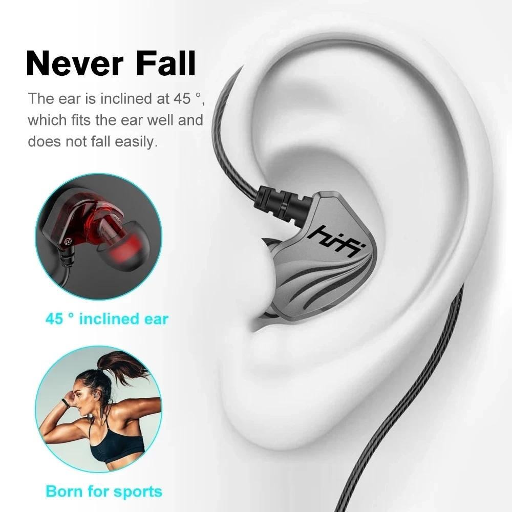 HIFI 6D Ασύρματα Ενσύρματα Ακουστικά In-Ear με Βάση Surround Μπάσου 3.5mm Τύπου C Ακουστικό Αθλητικό Αδιάβροχο Ακουστικό Παιχνιδιών Handsfree Ακουστικά με Μικρόφωνο