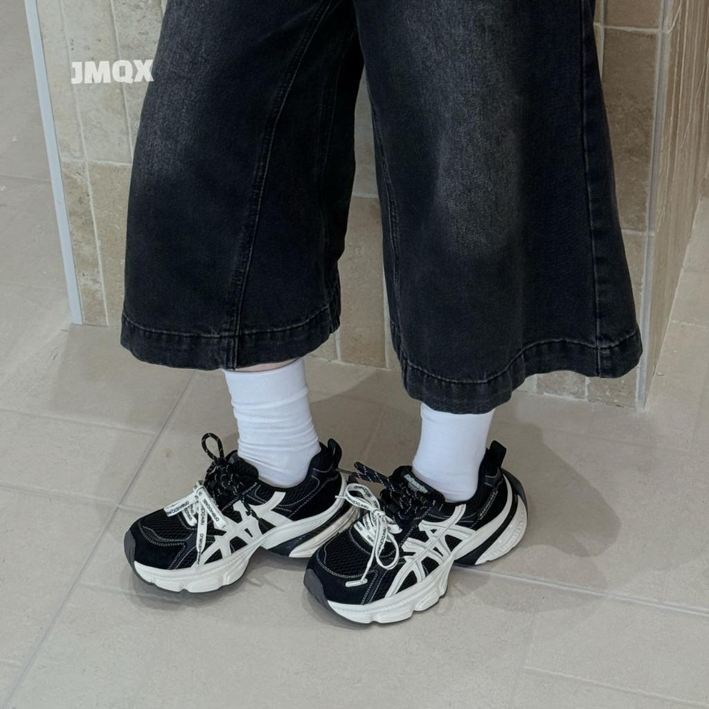 Leather Platform Fashion Dad Shoes Women's 2025 Autumn New Small Height Increase Versatile Mesh Casual Sports Shoes