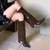High Heel Black Pointy Heel Boots for Women Autumn/winter New Knight Boots Long Sleeves Fashion Boots Zapatos De Mujer