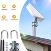  Bolt Clamp Set Weather Resistant Antennas Mounting Brackets Heavy Duty Steel  Brackets Quick Fixing for Satellite V2