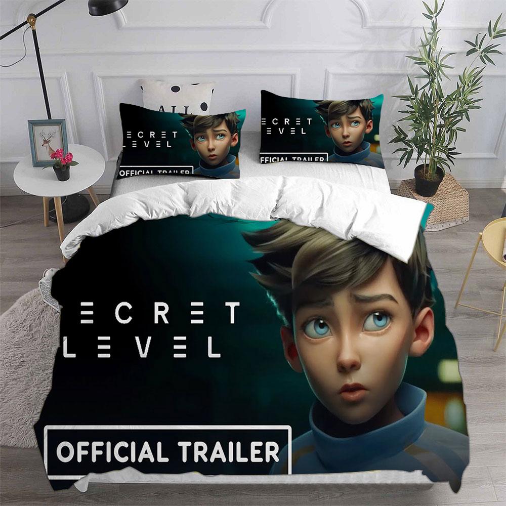 Secret Level Bedding Sets Quilt Bed Cover Comforter Duvet Cover Pillow Case 2-3 Pieces Sets Teenagers Children's Gifts