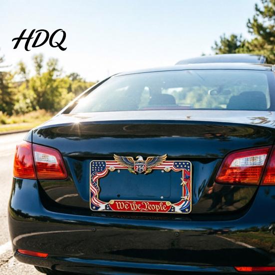 Patriotic License Plate Frame 250th Anniversary Commemorative Frame 1776-2026 American Car Universal Holder for Cars Trucks SUVs USA Heritage