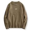 Winter Men 'S Round Neck Thicken Sweater Loose Knitwear Sweater Warm Bottoming Shirt 