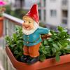 Cute Dwarf Hanging Flower Pot Cartoon Climbing Gnome Figurines Dwarf Elves Figurine  Home Decor