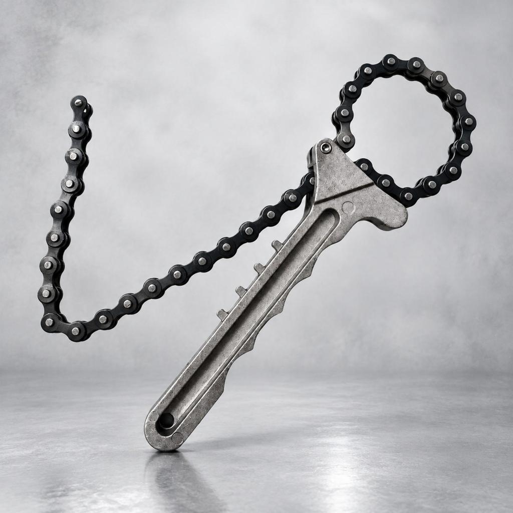 Chain Wrench NonSlip Type Textured Grip for Mechanics, Home Garage DIY Hobbyists,
