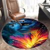 Colorful Avatar Chair Mat   Round Carpet for Home Decor, Office Use, Gift Idea   Suitable for Bedroom, Living Room, S0194b