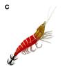 Shrimp 10.9g 80mm Squid Jig Luminous Horizontal Slow Sinking Lure Webfoot Wood Shrimp Artificial Calamar Cuttlefish Fishing