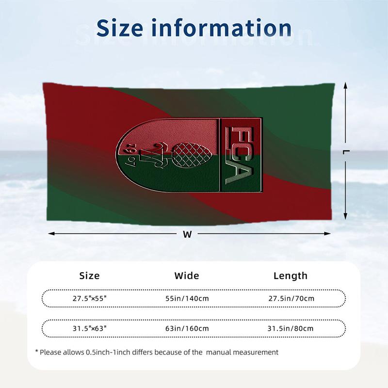 FC Augsburg FC Aufdruck Schnelltrocknendes Strandtuch Mikrofaser Saugfähig Tragbar Reise Schwimmtuch