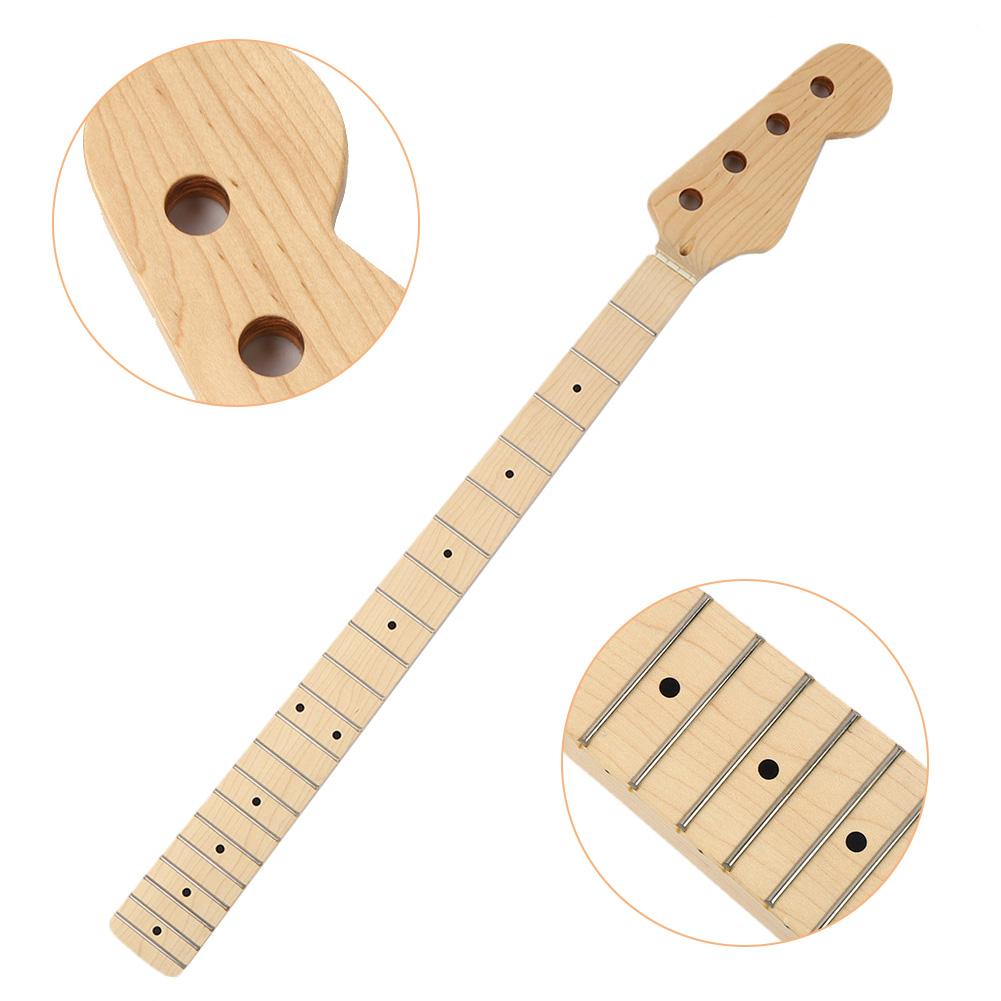 Bass Guitar Neck Canadian Maple 4 String 21 Fret Musical Instrument Replacement AccessoriesWood