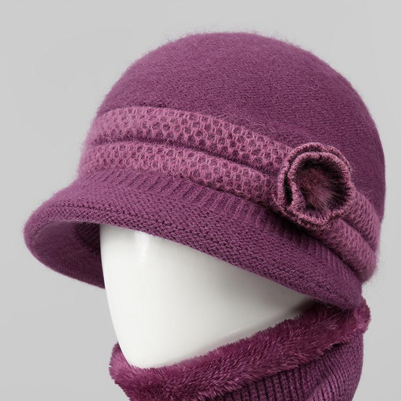 

Autumn and winter hats, women s wool hats, winter velvet warm and cold-proof knitted hats one size is elastic