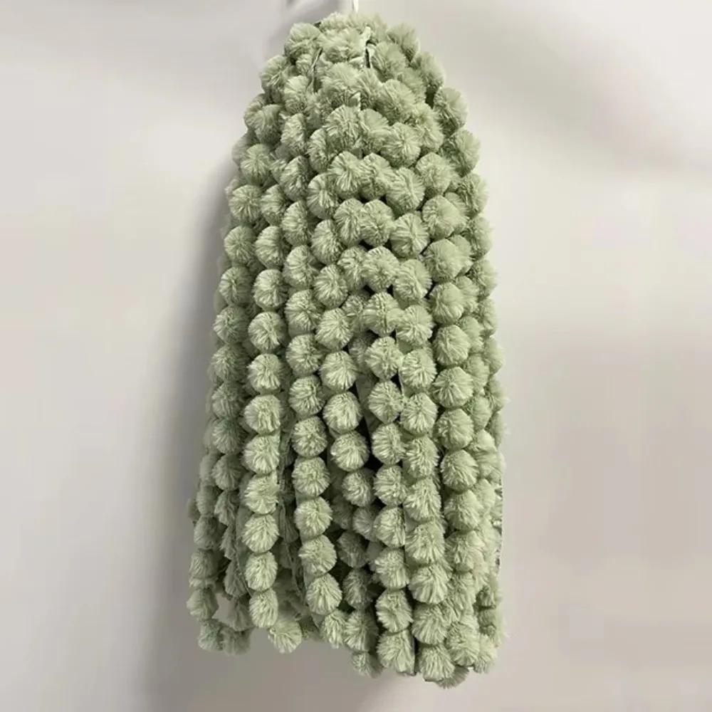 1M Faux Rabbit Fur Hairball Ribbon Cuff Plush Strip Handmade Wool Tops Artificial Fur Stripe Decoration Stage Costume Breathable
