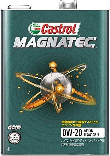 Castrol MAGNATEC 0W-20 API SP 4L Engine Oil, Semi-Synthetic, for 4-Wheel Gasoline Vehicles