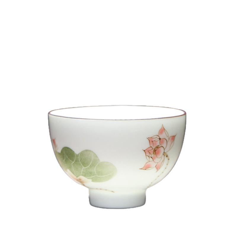 Hand-Painted White Porcelain Gongfu Tea Tasting Cup Gift Set