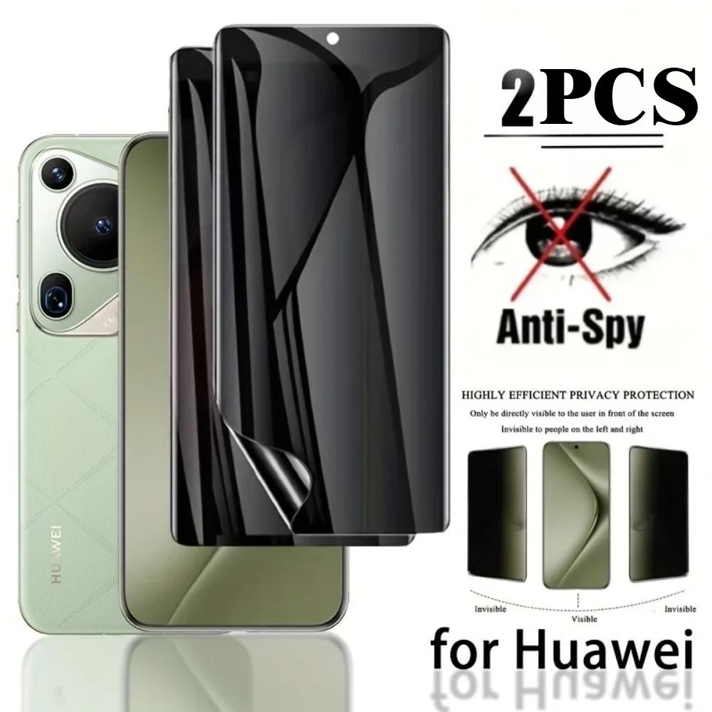 

2Pcs Anti-peeping Hydrogel Film Suitable For Huawei Pura 80 70 Ultra Pura 70 80 Pro+ P60 P50 P40 Pro P30 Pro P20 P30 Lite Film Hydrogel Film&Huawei Pura 80 Ultra чорний