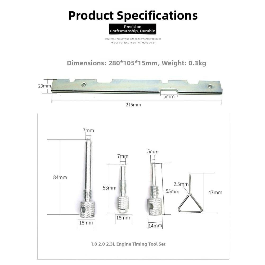 Engine Timing Chain Tool Kit for Ford For Focus For MAZDA 6 For Volvo For 1.8L 2.0L 2.3L Alloy Construction for Timing Service