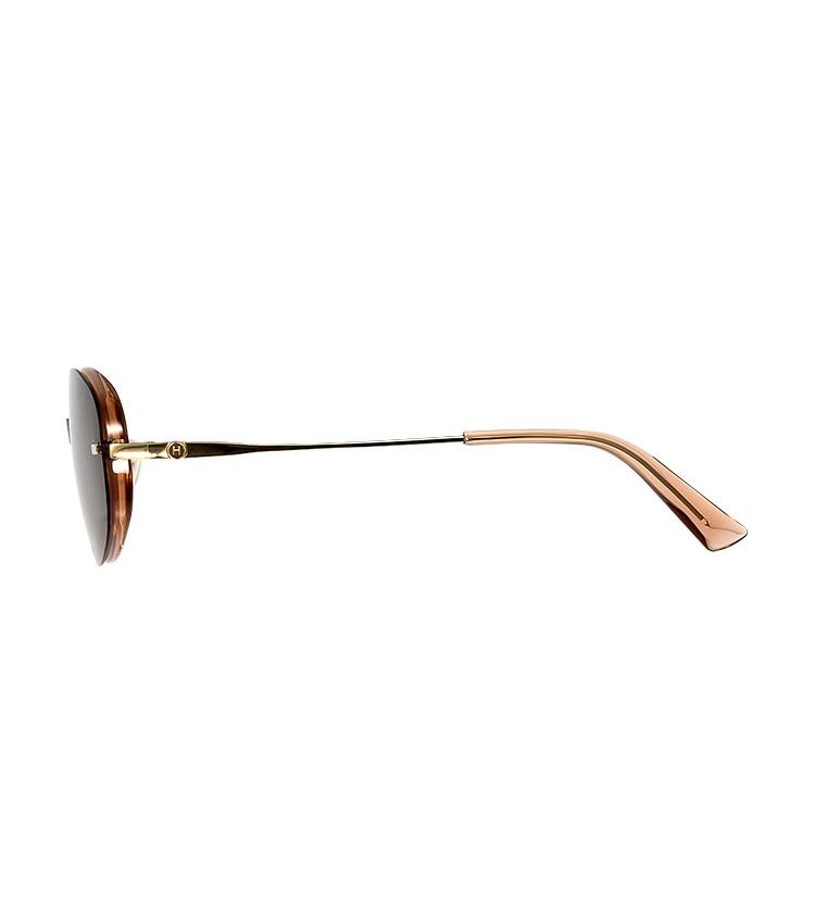 Heonteoaiweeo [Woman] Round Combination Clip-On Sunglasses - Brown Htb27