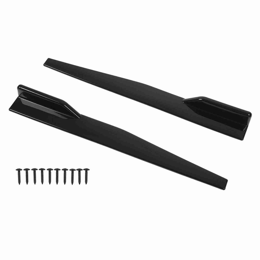 2Pcs Side Skirt Spoiler Left Right 860mm Glossy Black Reduce Air Resistance ABS Scratch Resistant Universal for Cars