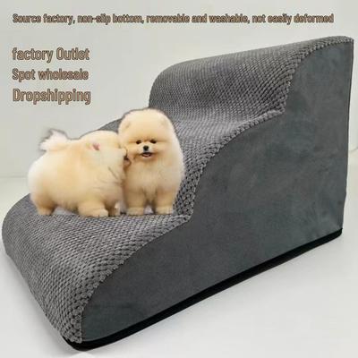 Plaunamos pilkos kempinės gyvūnų laipteliai, mažiems/vidutiniams šunims sofa rampa