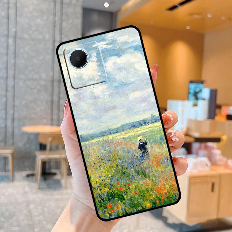 Capa Claude Monet Garden Lotus Bridge para Realme C55 C33 C31 C35 C30 C11 C15 C25s C21Y GT Neo 5 3T 2T 8 9 10 11 Pro Plus