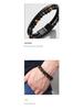 Men's Versatile High-End Natural Tiger Eye & Volcanic Stone Beaded PU Leather Bracelet