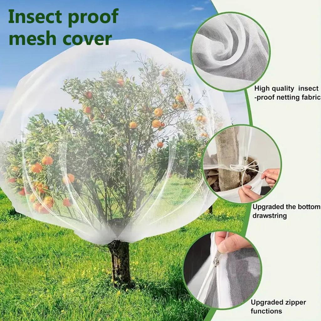 New Plant Insect Screen Cover with Zip Fruit and Vegetable Protective Bag Cover Net Fruit Tree Bird Screen for Orchards