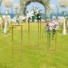NOVO Conjunto de 3 Colunas Retangulares Suporte de Flores, Suporte de Plantas, Decoração de Centro de Mesa de Metal, Base Cilíndrica para Sala de Estar e Pátio