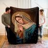 1PC The Virgin Mary In Prayer Print Blanket Warm Soft Fluffy Kids and Adult Sofa Bed Throw Blanket Outdoor Travel Camping RV