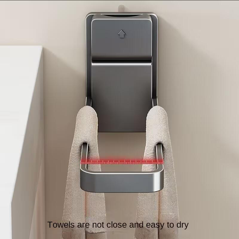 Opvouwbare Zuignap Handdoekrek Zonder Boren Wandmontage Handdoekrek voor Badkamer Douche Handdoekhanger Opberg organizer
