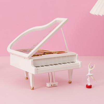 Bailarina Bailando Elegante Caja Musical Romántica Clásica Piano Caja Musical Exquisita Creativa Ecológica Para Regalo de Cumpleaños Boda