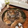 1Pc Tiger theme Circular Print Rug - home decoration Carpet For Living Room Bedroom Flooring Computer Chair Area Rug