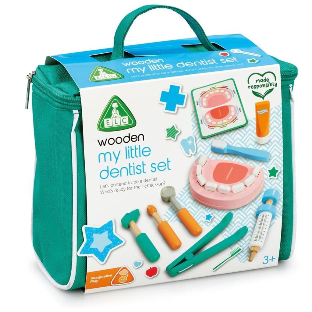 Early Learning Center Wooden Dentist Play Authentic Set, Doctor, 200824,