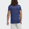adidas T Shirts Men's Tech Indigo Crew Neck Moderate Straight Fit GL7299