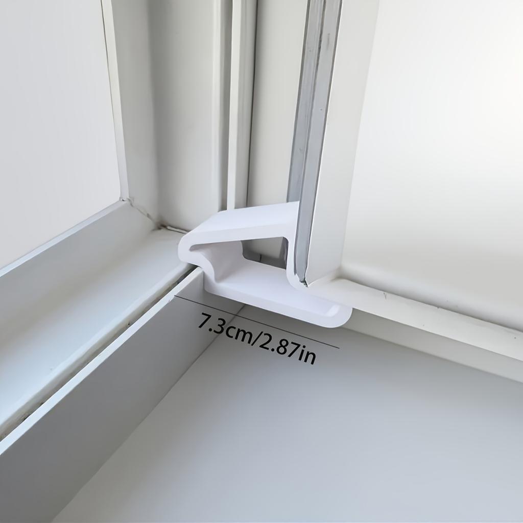 Window Stopper-Durable Plastic Door Stopper with Easy-Install Design,Prevents Sliding Down, Secure Window Hold for Home & Office