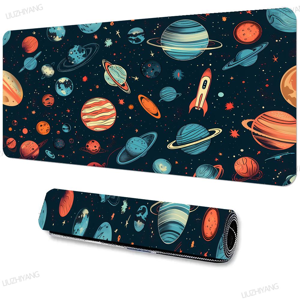 Cosmic Planet Mouse Pad Large Office Table Mats Xxl Computer Accessories Washable NonSlip Rubber Lock Edge Keyboard Desk Mat