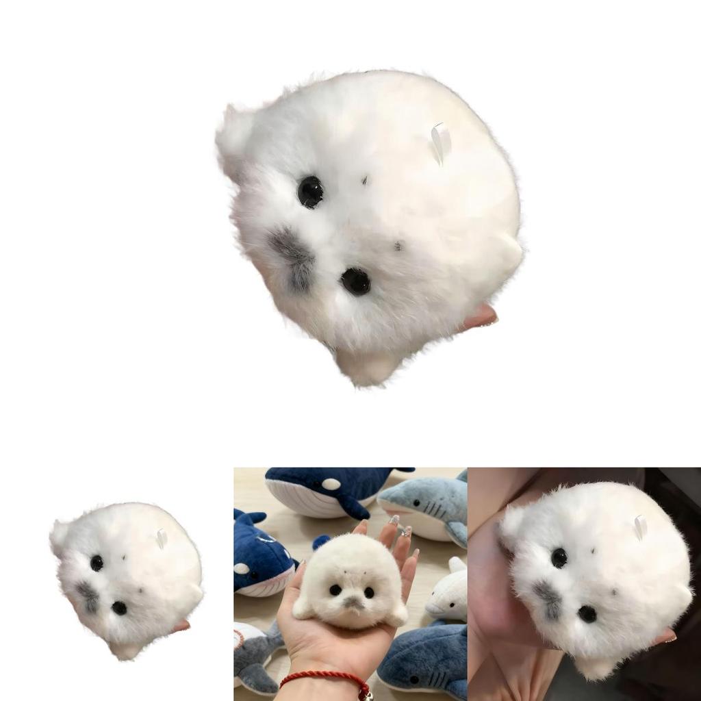 Pluszowa zabawka z życia morskiego, urocze focze dziecko, wypchane zwierzątko z breloczkiem dla dzieci i kolekcjonerów