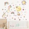 Unicorn Hot Air Balloon Self-adhesive Wall Sticker for Kindergarten Children's Room Decoration Wall Sticker