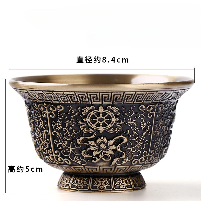 1pc Metal Water Supply Cup Ornament Household Sacrificial Supplies The Cup Offered for Worship Buddha Hall Decoration Metal Cup