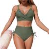 Women's Fashionable Sports High-Waisted Two-Piece Swimsuit