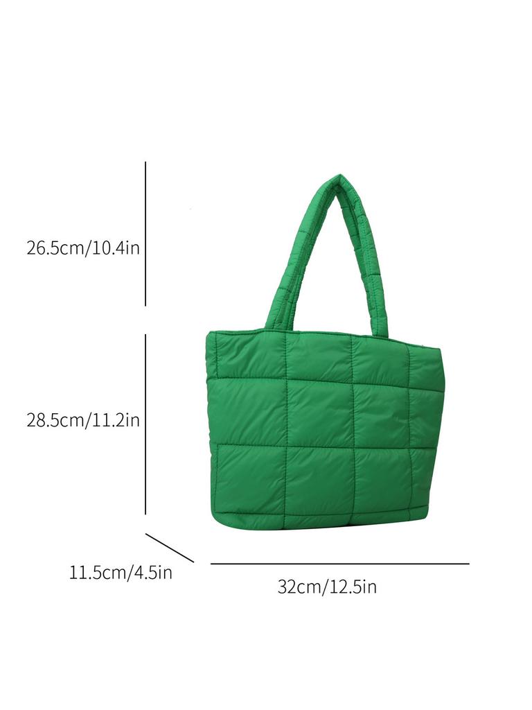 Pu Quilted Square Shoulder Bag For Women With Large Capacity And Urban Style