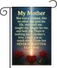 Memorial Mother Garden Ag 12x18 Inch My Mom Poem for Cemetery Grave Outdoor Decor Double Sided Polyester Remembrance Sympa GGO