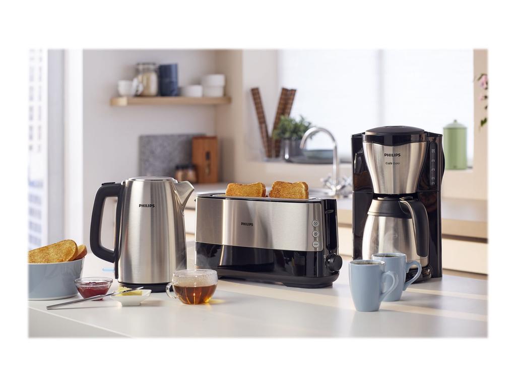 Philips | Czajnik | HD9351/90 | Elektryczny | 2200 W | 1,7 L | Stal Nierdzewna | Podstawa Obrotowa 360° | Stal Nierdzewna