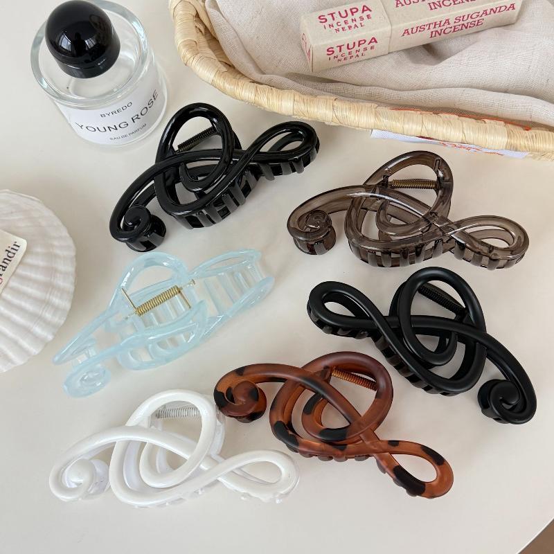 Sweet Musical Note Shape Hair Claw Clips Creative Minimalist Fashion Strong Hold Hair Clips for Women Bridesmaid Wedding Decor