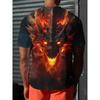 Mode Gotisk Drake Tryck T-shirt Herr Street Casual Personlighet Cool T-shirt Toppar
