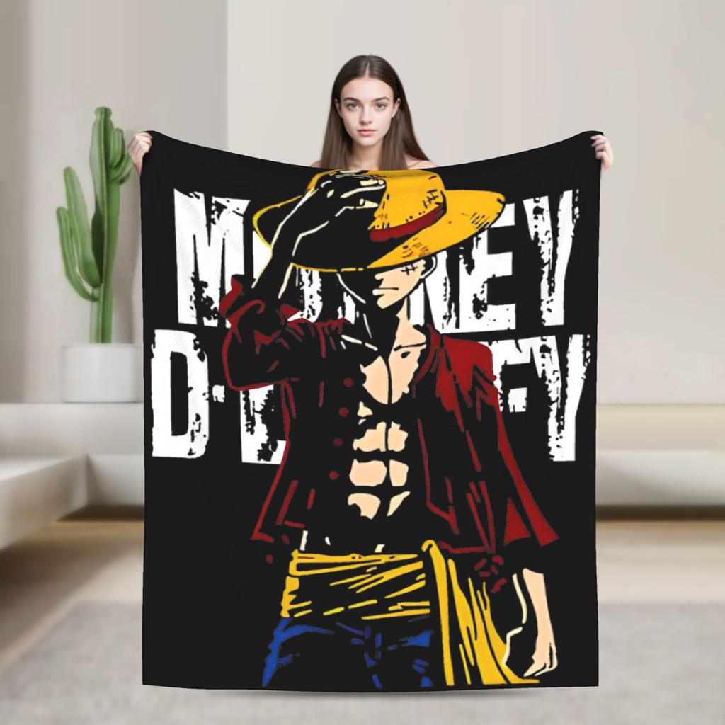 Luffy Blankets The Straw Hat Crew Flannel Awesome Warm Throw Blankets for Bed Sofa Decoration